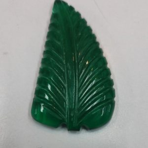 Green Agate Leaf Gemstone