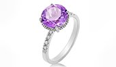 Amethyst Stone Ring - Gems Wisdom