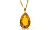 Citrine Stone Pendant- Gems Wisdom