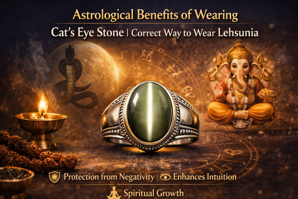 Astrological Benefits of Wearing Cats Eye Stone | Correct Way to Wear Lehsunia Stone | Gems Wisdom