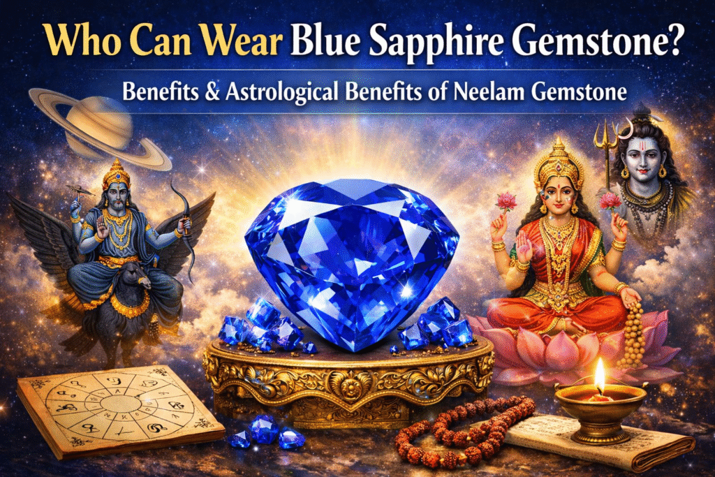 Who Can Wear Blue Sapphire Stone Benefits & Astrological Benefits of Neelam Stone - Gems Wisdom