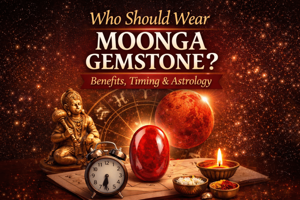 Who Should Wear Moonga Gemstone Benefits, Timing & Astrology | Gems Wisdom