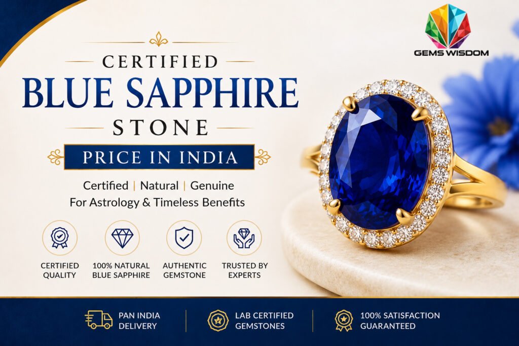 Certified Blue Sapphire Stone Price in India - Gems Wisdom