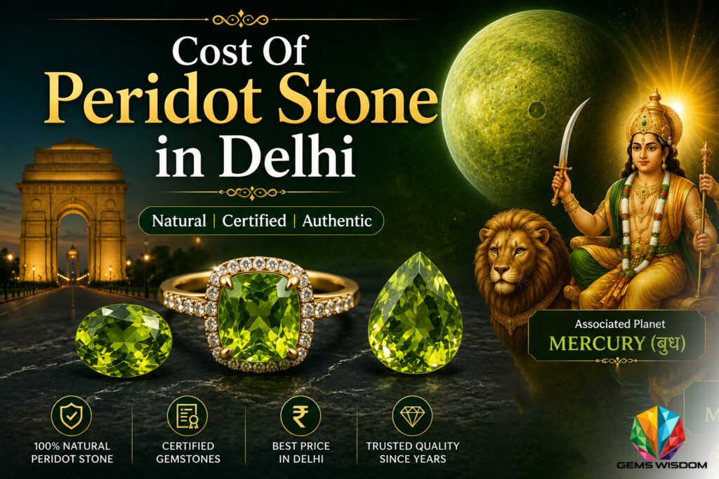 Cost Of Peridot Stone in Delhi | Certified Natural Peridot in India – Gems Wisdom