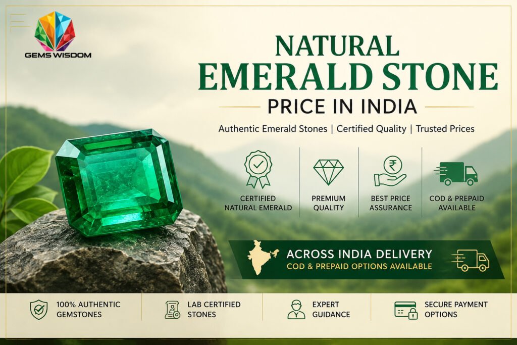 Natural Emerald Stone Price in India - Gems Wisdom