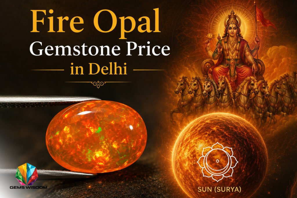 Natural Fire Opal Gemstone Price in Delhi - Gems Wisdom