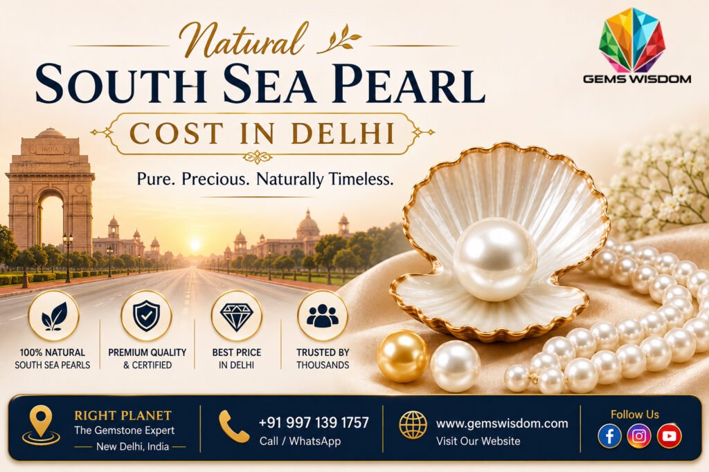 Natural South Sea Pearl Cost in Delhi - Gems Wisdom