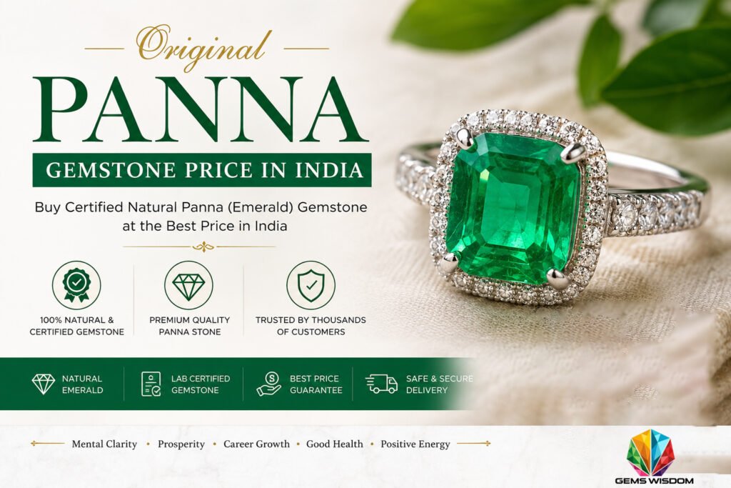 Original Panna Gemstone Price in India - Gems Wisdom