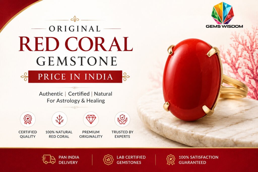 Original Red Coral Gemstone Price in India - Gems Wisdom