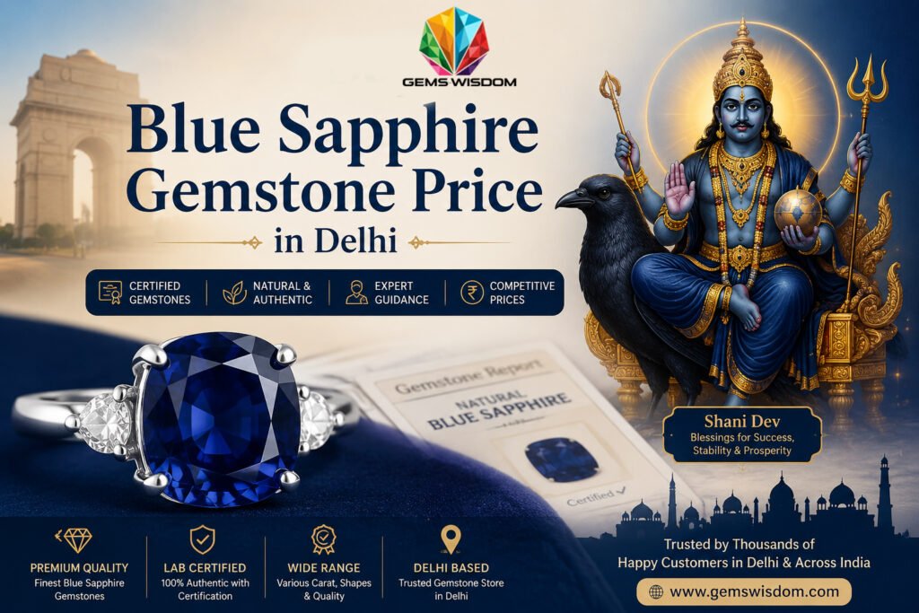 Blue Sapphire Gemstone Price in Delhi - Gems Wisdom