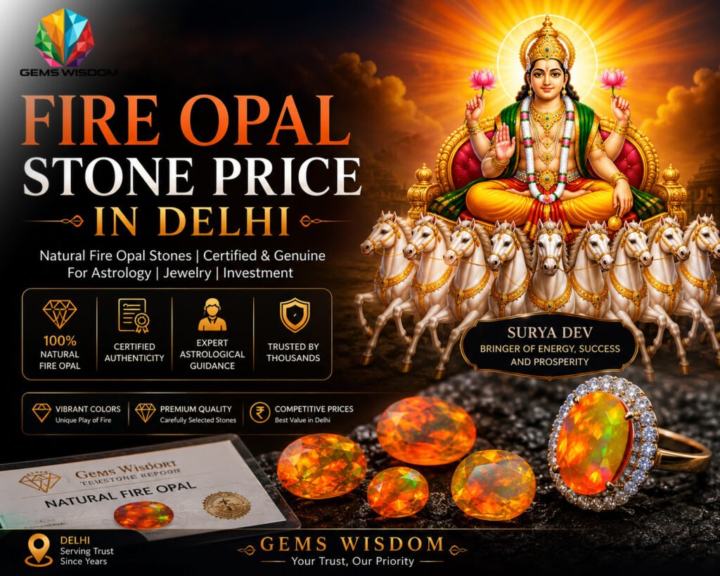 Fire Opal Stone Price in Delhi - Gems Wisdom