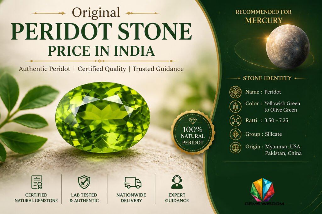 Original Peridot Stone Price in India - Gems Wisdom