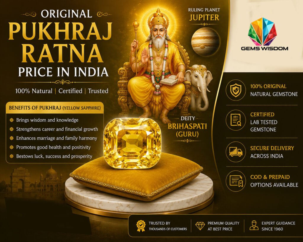 Original Pukhraj Ratna Price in India - Gems Wisdom