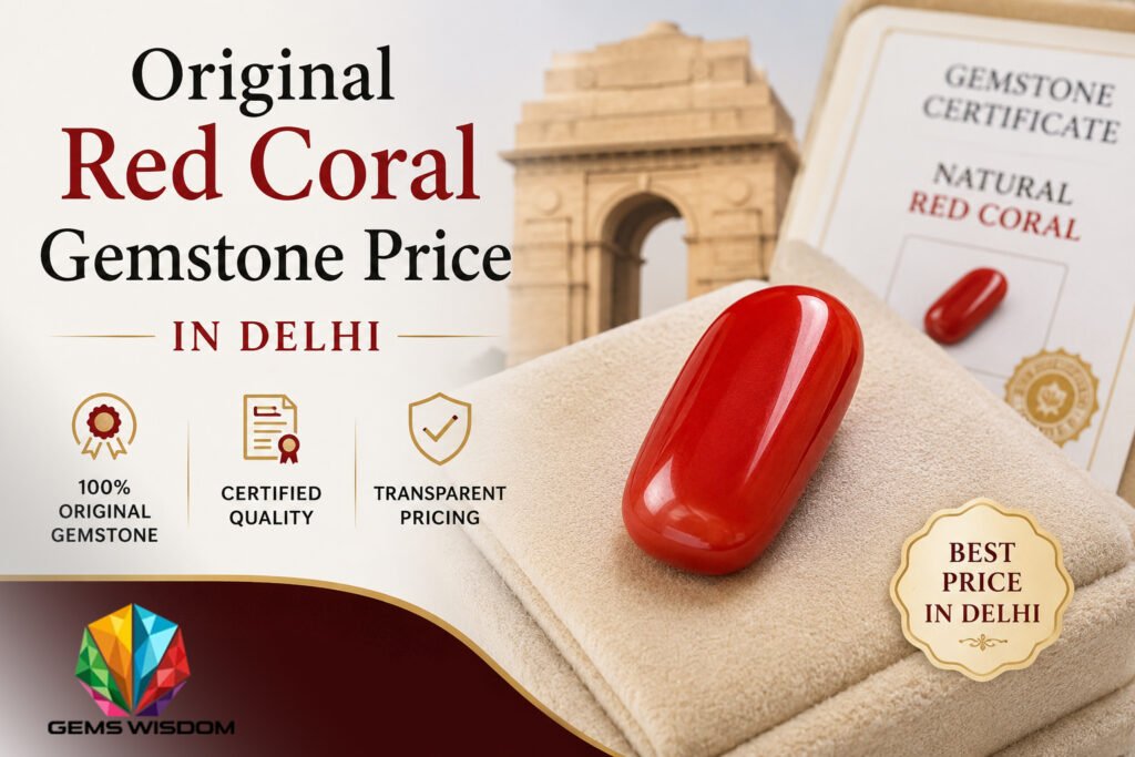 Original Red Coral Gemstone Price in Delhi - Gems Wisdom
