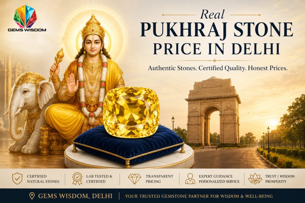 Real Pukhraj Stone Price in Delhi - Gems Wisdom
