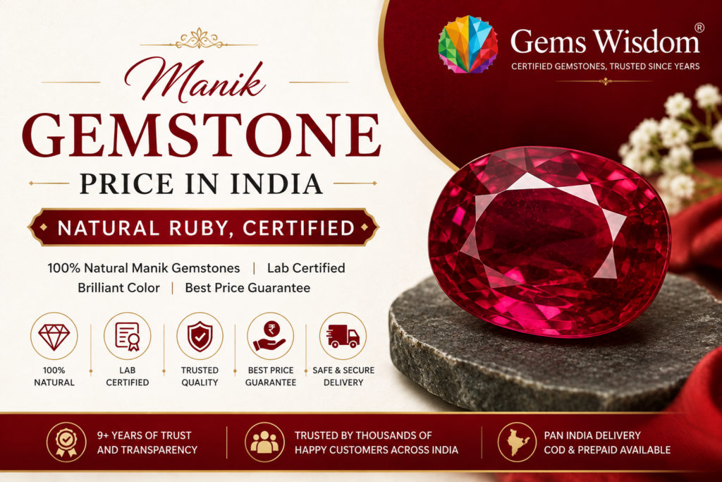Manik Gemstone Price in India – Natural Ruby, Certified - Gems Wisdom