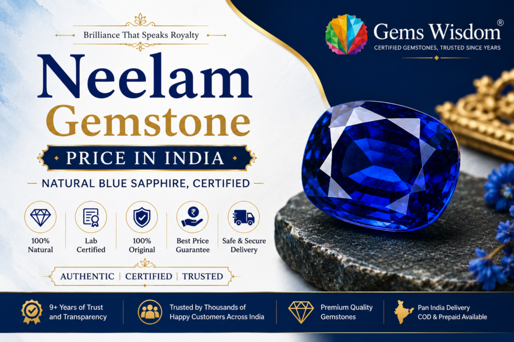 Neelam Gemstone Price in India – Natural Blue Sapphire, Certified - Gems Wisdom